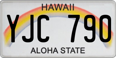 HI license plate YJC790