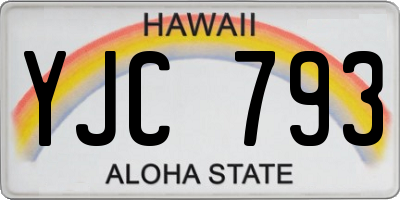 HI license plate YJC793
