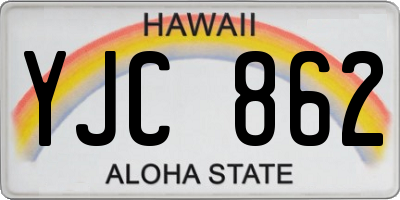 HI license plate YJC862