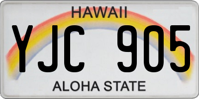 HI license plate YJC905