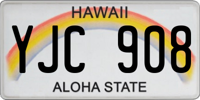 HI license plate YJC908