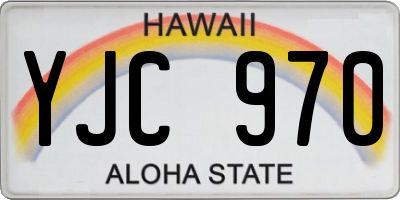 HI license plate YJC970