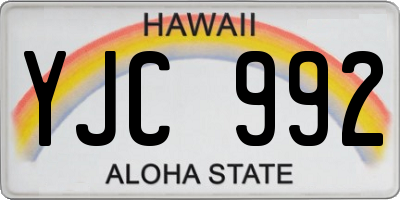HI license plate YJC992