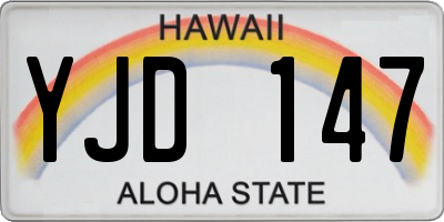 HI license plate YJD147