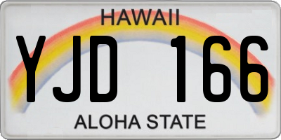 HI license plate YJD166