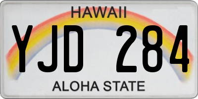 HI license plate YJD284