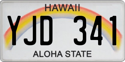 HI license plate YJD341