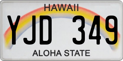 HI license plate YJD349