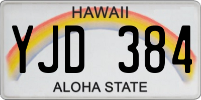 HI license plate YJD384
