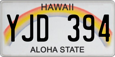 HI license plate YJD394
