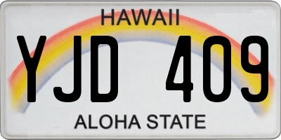 HI license plate YJD409