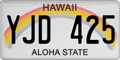 HI license plate YJD425