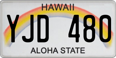 HI license plate YJD480