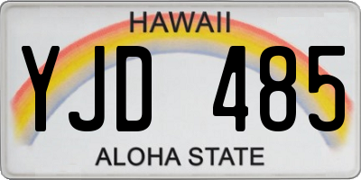 HI license plate YJD485