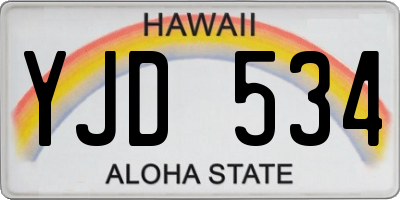 HI license plate YJD534