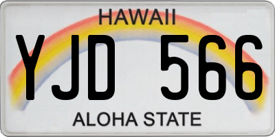 HI license plate YJD566