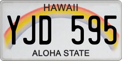 HI license plate YJD595