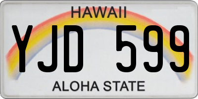HI license plate YJD599