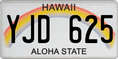 HI license plate YJD625