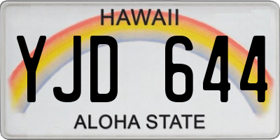 HI license plate YJD644