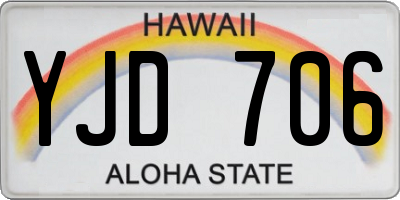 HI license plate YJD706