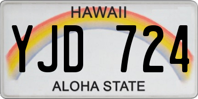 HI license plate YJD724