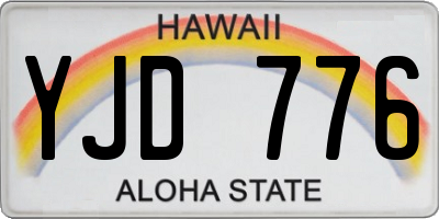 HI license plate YJD776