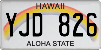 HI license plate YJD826