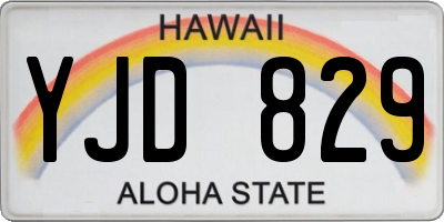 HI license plate YJD829