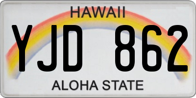 HI license plate YJD862