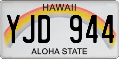 HI license plate YJD944