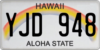 HI license plate YJD948