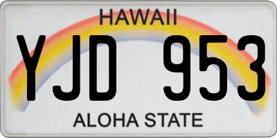HI license plate YJD953
