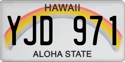 HI license plate YJD971