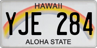 HI license plate YJE284