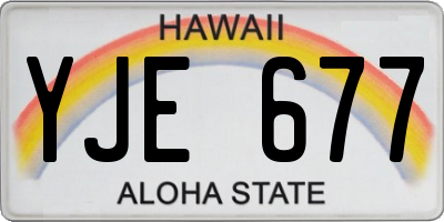 HI license plate YJE677