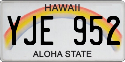 HI license plate YJE952