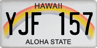 HI license plate YJF157