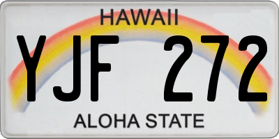HI license plate YJF272