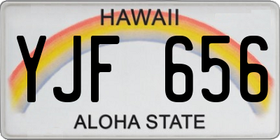 HI license plate YJF656