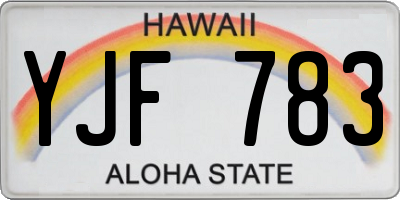 HI license plate YJF783