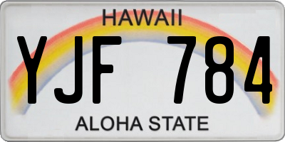 HI license plate YJF784