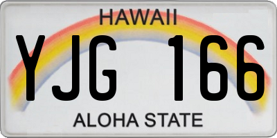 HI license plate YJG166