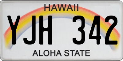 HI license plate YJH342