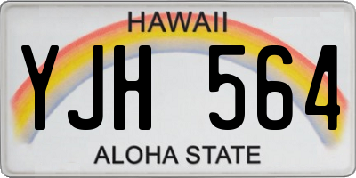 HI license plate YJH564