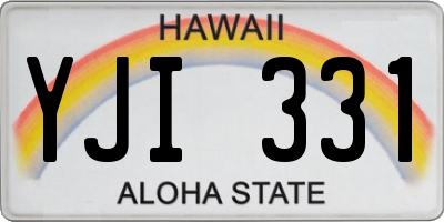 HI license plate YJI331