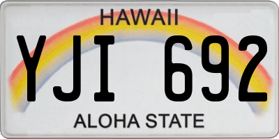 HI license plate YJI692