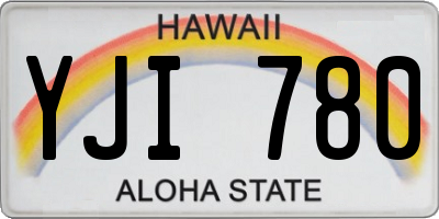 HI license plate YJI780