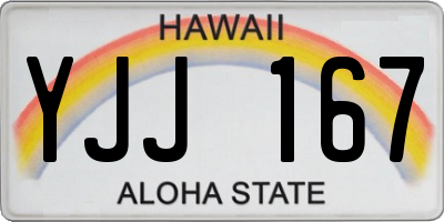 HI license plate YJJ167