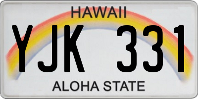 HI license plate YJK331